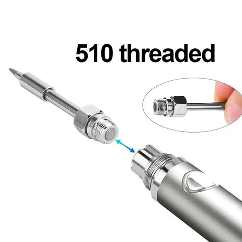 Rechargeable Thread Burner Kit Digital Thread Zapper Tool with 510 threaded attachment for precise beading and craftwork.
