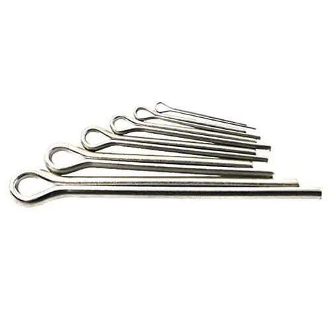 304 Stainless Steel Cotter Pins Set 230 Pcs Assortment Kit Quick Install Retaining Pins And Hairpins Clips displayed in various sizes.