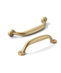 2 Pack 4 Inch Hole Center Brushed Gold Cabinet Pulls Heavy Duty Solid Drawer Handles for kitchen vanity bathroom and furniture