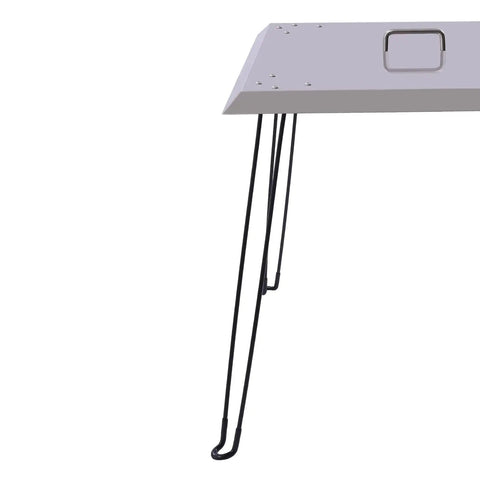 Stainless Steel Fire Pit Heat Deflector Shield With Foldable Design And Easy Handle, built tough for outdoor indoor use, edge view