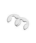 Close-up of 100 Pack External Retaining Rings 2mm 304 Stainless Steel E Clip Circlips Snap Rings For Valves And Electrical Appliances