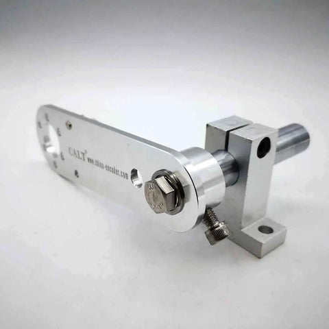 Length 140mm T Shaped Base Aluminum Alloy Spring Holder for Rotary Encoder Bracket with 30mm Hole and 80mm Rod