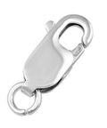 2Pcs Sterling Silver 925 14mm Italian Rectangle Lobster Trigger Clasps Open Jump Ring Hypoallergenic Nickel Free For DIY Jewelry Making Crafts
