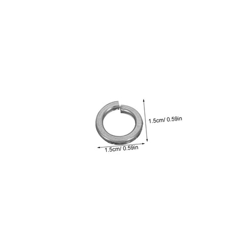 Tough As Nails Stainless Steel Spring Lock Washers M10 Split Ring Kit 100 Pieces shown, 1.5cm diameter, designed for bolt and screw tension.