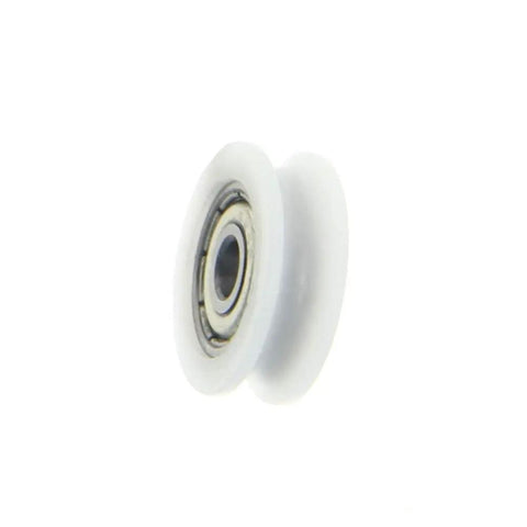 Nylon Pulley Wheel Set For Guide Rail And Flat Roller U Shape Groove Nylon Plastic Pulleys 4x18x6mm White 4 Pieces Built To Last, white