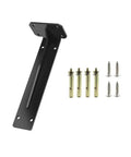 Heavy Duty Shelf Brackets 150 To 500mm Black Steel L Brackets For Shelving Wall Mounts And Floating Shelves Built To Last DIY Kit with screws