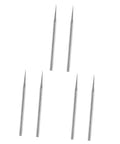 Six Piece Stainless Steel Eyeglass Repair Hook Tool Set For Half Frame Glasses, shown in a vertical arrangement.