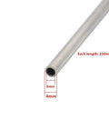 304 stainless steel capillary tube, 4 mm outer diameter by 3 mm inner diameter, 250 mm length