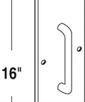 Diagram of Door Pull Plate With Oval Handle In Polished Brass 4 Inch By 16 Inch Solid Brass Commercial Door Hardware With Durable Construction