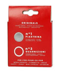Packaging for Moka Express Spare Parts Kit With 3 Gaskets And 1 Filter Plate For 6 Cup Moka Pots Like Fiammetta Rainbow