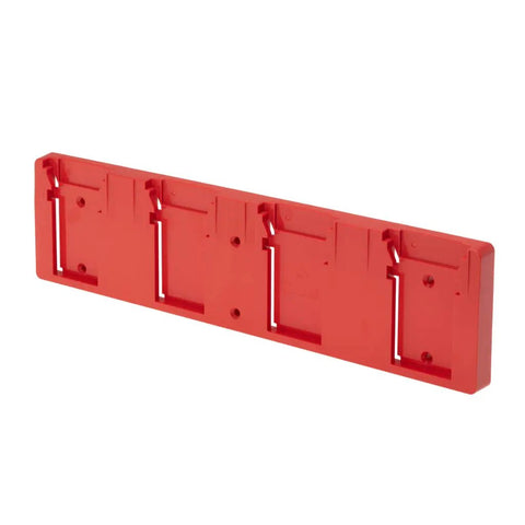 Red 22V Battery Holder Wall Mount For Battery Storage That Keeps Your 22V Packs Neat And Handy And Chargers In Truck Trailer Van Workshop Shelf And Toolbox