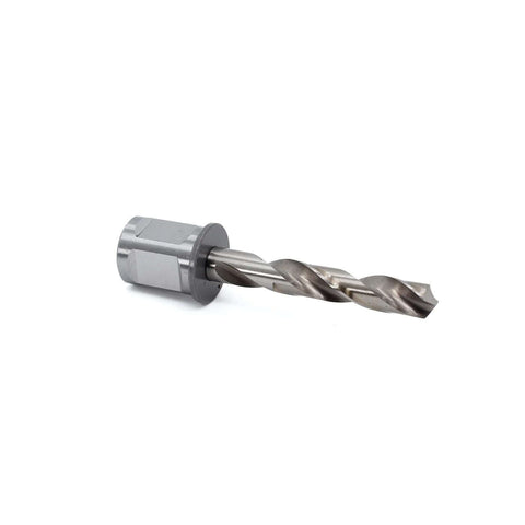 Oscarbide annular cutter with 3/4 in Weldon shank, 3/8 in cutting diameter, side view for magnetic drill press