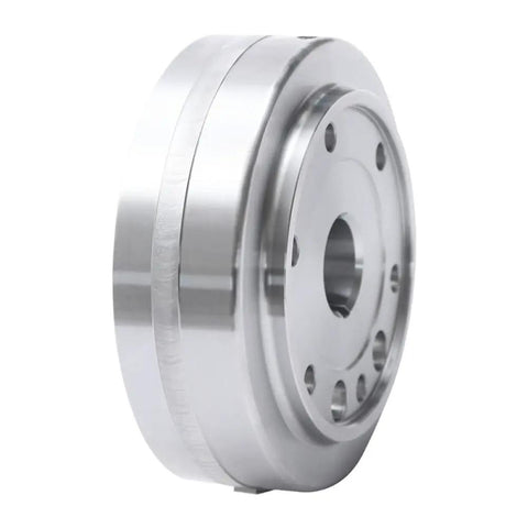 Heavy Duty Flywheel Rotor Replacement For 2002 To 2008 400 CC Snowmobile 2X4 And 4X4 Models side view, silver, circular metal part.
