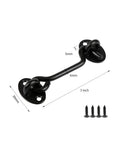 Heavy Duty Sliding Barn Door Hardware Kit Includes Two Premium 3 Inch Steel Hook And Eye Latch With Secure Mounting Screws