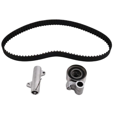 Best Timing Belt Pulley Kit For Toyota Vigo Innova Fortuner 2005 To 2014 Swap Easy With Parts Like 13540-67020 13505-0L010 13568-39016 And Fix Your Engine No Stress. timing belt kit with belt, tensioner and pulley on white background