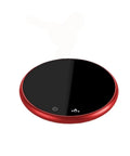Keep Every Sip Perfectly Dialed In With This Electric Coffee Mug Warmer Featuring Slick Knob Temp Control, red electric heating pad with glossy surface.