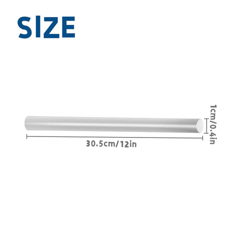 Beefy 10mm x 305mm stainless steel linear motion rods set chrome hardened shaft solid round rails shown with measurements