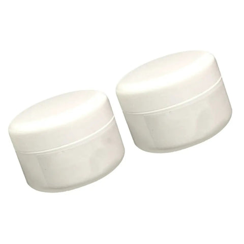 Two white jars of DIY Ceramic Tile Repair Kit Adhesive for Cracks and Chips Quick Drying Paste for Seamless Restoration of Ceramic Surfaces