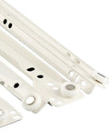 Heavy Duty Full Extension Drawer Slides With Quick Release Latches, Fully Extendable Drawer Track For Cabinets And Furniture, 20 Inch Size, Smooth Glide, Tool Free Install, Durable Steel Rails, Maximize Storage Space; close-up view of metal components.