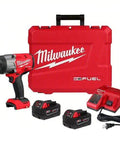 Gutsy Half Inch Cordless Impact Wrench With Friction Ring Brushless Motor Badass High Torque Power Tool Kit with two batteries and charger.