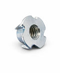 Close-up of T Nut from Beefy Heavy Duty Furniture Leveling Feet With 3 Inch Stem And Five Sixteenths By Eighteen Thread Adjustable Glides