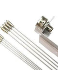 Ground Plane NMO Mount Kit With Four 21 Inch Radials and SO239 Connector for Base or Field Use, shown disassembled