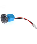 Hands On Mini Wind Turbine And Hydroelectric Generator DIY Kit for Learning, small blue motor with attached LED, plastic material.