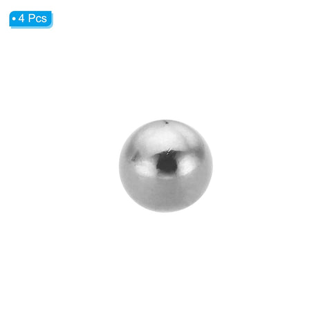M5x12mm Ball Nut Knob Cap Kit, 4 Pieces, 304 Stainless Steel, round blind hole screw cover, silver finish