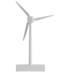 Sun Powered Mini Desktop Wind Turbine For Home Office And Classroom Decor, ABS Plastic Solar Windmill Model, front view.