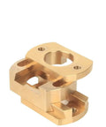 Rock Solid 18mm Oldham Coupling Kit For Ender 3 V2 CR10 Plus Pro T8 Lead Screw Adapter With Brass Bearings Z Axis Upgrade Parts That Fix Wobble And Boost Print Accuracy Fast, brass coupling close-up