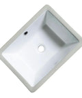 Compact White Porcelain Undermount Bathroom Sink For Small Bathrooms And RVs Rectangular Ceramic Basin With Overflow
