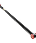 Black Adjustable Pan Hard Track Bar With Poly Bushing For 2005 To 2014 Ford Mustang S197 Durable DOM Tubing TIG Welded For Stronger Ride And Performance Suspension Upgrade, black steel with red poly bushings