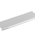 Front view of Mercer Collection Europa Tab Pull 6 Inch Brushed Satin Nickel, Center To Center 5 Inch, Projection One And Five Eighths Inches, Zinc Alloy Cabinet Hardware With Decorative Screw Pack And Lifetime Warranty.