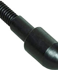 Close-up of a black arrow point for Soft Arrow Tips For Target Practice 5/16 Inch 100 Grain Screw On Archery Points 12 Pack Black Durable Field Point Compatible.
