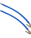 Slick Portable Tire Inflator Hose Extension Kit With Copper Locking Air Chuck 2 Pack Blue For Auto And Motorcycles Easy On the Go