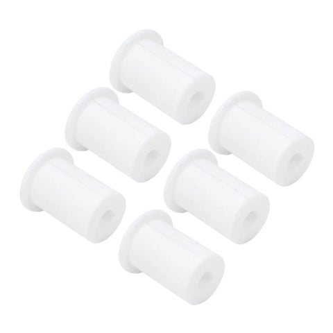 Six Pack Premium Wall Grommets For Cables Featuring 1 Inch Holes, Great Silicone Routing Kit To Hide Rectangular Satellite And Ethernet Wires, Slap Clean Look For Your Tech Setup And Slash The Mess Today. White silicone 6-pack cable wall grommets
