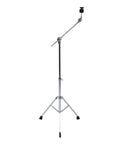 Heavy Duty Adjustable Drum Cymbal Stand With Foldable Iron Base For Gig Ready Setup, 47.2 inches tall, chrome finish.