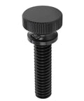 1/4-20 Thread Nylon Thumb Screws, 1 Inch Long, Black, 10 Pack For Easy Grip And Quick Hand Tightening shown in close-up view