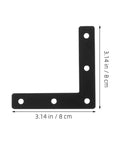 30 Piece Black Right Angle Corner Braces Made From Cold Rolled Steel, Heavy Duty Metal Plates With Predrilled Holes For Quick And Easy Furniture Repair