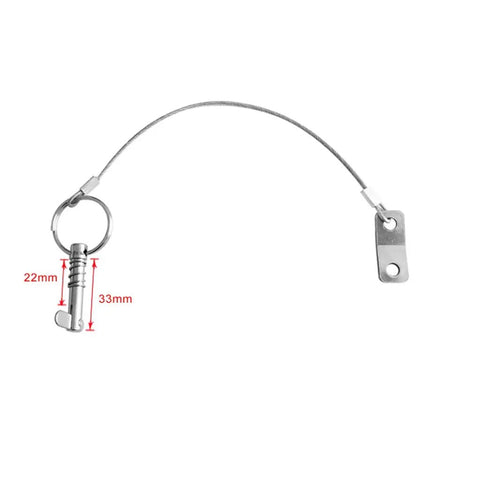 Four Pack Quick Release Pins One Quarter Inch Diameter With Drop Cam And Spring For Bimini Tops And Marine Hardware On Deck