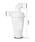 White High Efficiency Vacuum Cyclone Dust Separator for DIY DIY Workshops And Woodworking Turbocharged Filter System