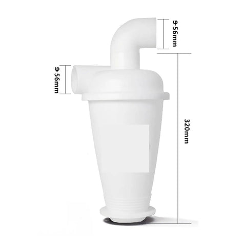 White High Efficiency Vacuum Cyclone Dust Separator for DIY DIY Workshops And Woodworking Turbocharged Filter System