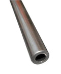 Close-up view of 22mm chromoly steel hydraulic tubing end, hollow seamless metal tube