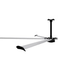 Massive 24ft HVLS Industrial Ceiling Fan For Large Warehouses And Factories Pumping Out Serious Airflow Without Breaking The Bank On Electric Bills This Money Saving Beast Keeps Workspaces Cool And Breezy, shown from below.