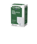 Box of Non Stick Wound Care Pads 2 By 3 Inches 20 Count for Ouchless Removal, shown in packaging.