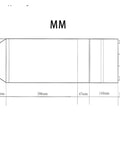 Side view technical drawing of Badass Bt40 11kw Water Cooled Electric Spindle Motor dimensions in millimeters.