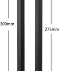 12 Inch Heavy Duty Stainless Steel Door Handle With Solid Standoffs, Rectangle Push-Pull Design, SUS 304 Matte Black, R3825, Tough As Nails Built To Last For High-Traffic Commercial Doors, 300mm door pull