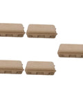 Five tan Compact Survival Gear Case Organizer For Outdoor Adventures Gonna Keep Your Camping Hiking And Fishing Essentials Neatly Packed Portable Durable Storage Box displayed.