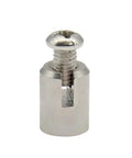 Close-up of metal screw component for external speed sensor for electric bikes magnetic wheel sensor for accurate speed readouts.