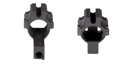 Front view of barrel mounted optic rail for X-22 Backpacker Stock, retaining zero between takedowns, mil-spec aluminum, Picatinny rail.